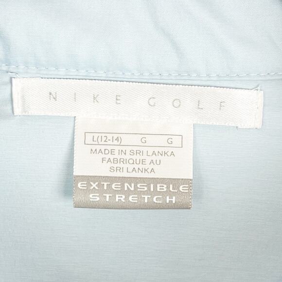NIKE GOLF 1/4 Zip Jacket Windbreaker Athleisure Sportswear Large Light Blue - Picture 9 of 9